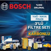 Resim Volvo C70 2.0 Bosch Filtre Bakım Seti 2007-2012 3Lü Karbonlu 553041627 