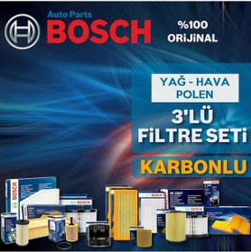 Resim Volvo C70 2.0 Bosch Filtre Bakım Seti 2007-2012 3Lü Karbonlu 553041627 