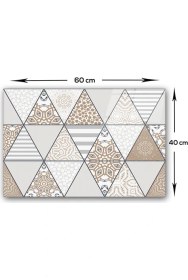 Resim Decorita Mandala Desenli | Cam Ocak Arkası Koruyucu | 40cm x 60cm 