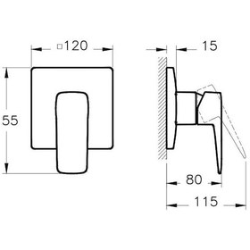 Resim Artema Root Square Ankastre Duş Bataryası Fırçalı Nikel A4275134 