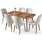 Resim Milano Mdf Açılır Mutfak Masa 6 Lı Sandalyeli Takım 75 130cm 001 