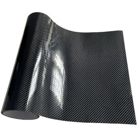Resim 6d Karbon Siyahı-15 Cm X 150 Cm-3d Karbon Fiber Vinil Wrap Film Parlak Siyah Vinil Wrap Sarma Levha Rulo Film Araç 