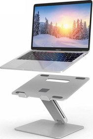 Resim Notebook Standı 8 Kg Taşıma Kapasiteli Açılı Kaydırmaz Pedli %100 Tok Aliminyum Gümüş 