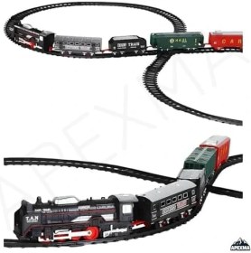 Resim Oyuncak Işıklı Pilli Demiryolu Tren Seti 23 Parça - 3 Farklı Ray Modelli Yolcu Treni 