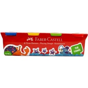 Resim Faber-Castell 4 Renkli Oyun Hamuru Yeni Formül 1 Adet 