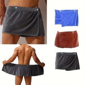 Resim Erkekler için yumuşak giyilebilir banyo havlusu, düz renk şort, mikrofiber banyo havlusu, sarılma havlusu, spor salonu banyo yüzme havlusu, tatil plaj banyo havlusu, kamp havlusu, banyo malzemeleri Noel hediyesi 