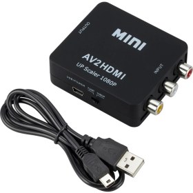Resim 3C Store Rca Av/cvsb L/r Video - HDMI Uyumlu Av Ölçekleyici Adaptör Hd Video Dönüştürücü Kutusu 1080P Ntsc Pal Desteği (Yurt Dışından) 