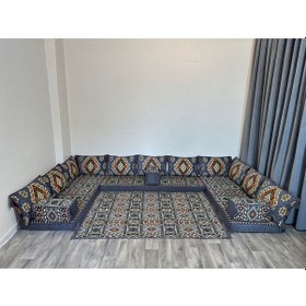 Resim Coton Şark Köşesi Minder Takımı 18 Parça 
