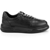 Resim Bambi Siyah Hakiki Deri Erkek Sneaker E01080207103 