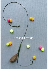 Resim Midye Kurşunlu Sazan Rig Takımı Oval Sarı Boncuklu 