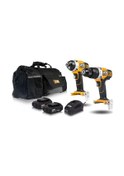 Resim Jcb 21-18CD Akülü Darbeli Matkap + 21-18ID Akülü 18 V 4.0 Ah Çift Akülü Darbeli Vidalama Seti 