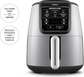 Resim Karaca Air Pro Cook Xl 2 In 1 Konuşan Airfryer Cool Gray 
