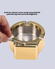Resim Gld-spt- Çakmak Entegreli Küllük Yeniden Doldurulabilir Metal Gövde 