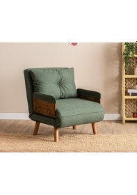 Resim Pafu Cosmo Tekli Katlanır Yataklı Koltuk - Keten Haki Haki 