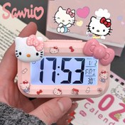 Resim Sanrio Hello Kitty Pembe Sessiz Çalar Saat - DIY Fiyonk Sticker'lı, Sevimli Anime Gece Lambası, Büyük Ekran Yatak Odası Dekoru, Kadınlar ve Kızlar İçin, Hediye Fikri (Pil Dahil Değildir), Şirin Tasarım, Kawaii Tutkunları, Plastik Yapı, Üniversite Öğrencileri 