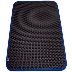 Resim Cattie Altıgen Model Kum Toplayıcı Fonksiyonel Kedi Paspası Large Mavi 50x75 Cm 