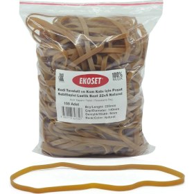 Resim Ekoset Kedi Tuvaleti Için Poşet Sabitleyici Lastik 22X5 Naturel 100 Adet 