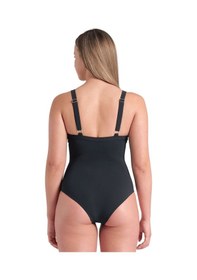 Resim Lara Soft Curve Back Kadın Siyah Yüzücü Mayosu 008119550 1766214 Siyah 