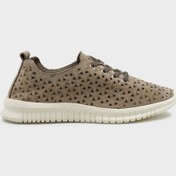 Resim SHOEMOL SKS-073 Vizon Nubuk Kadın Sneaker 
