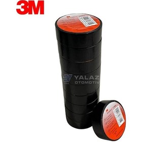 Resim 3M İZOLEBANT 18 MM SİYAH (KIRMIZI ETİKET) (10 ADET) 