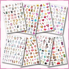 Resim Storemax Seti 500 Adet - Kız Çocuklara Özel Konsept - Defter Planlayıcı Günlük Takvim Ajanda Için Etiketler - Öğrencilere ve Yetişkinlere Kendinden Yapışkanlı Çıkartmalar (8 Sayfa) 