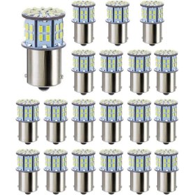 Resim Sulhul 20X LED Light Bulbs For Super Bright 3014 50-Smd White 1156 1141 1003 BA15S Trailer Marine Boat Trunk (Yurt Dışından) 