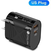 Resim 20w Hızlı Şarj Cihazı Usb C Pd Qc 3.0 İphone Uyumlu Samsung Android İçin Evrensel Us Black 02 