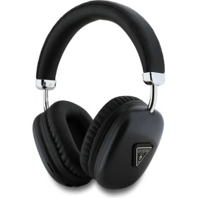 Resim Guess Orjinal Lisanslı Pu Metal Üçgen Logolu Kulak Üstü Bluetooth Kulaklık Luxury Dizayn Siyah 
