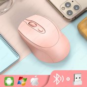 Resim Jingyi Aieach Şarj Edilebilir Kablosuz Bluetooth Fare Sessiz Kablosuz Bilgisayar Fare USB Ergonomik Gamer Bilgisayar Faresi Dizüstü Macbook (Yurt Dışından) 