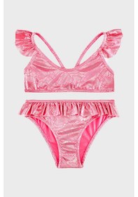 Resim Slipstop Serpina Fuchsia Junior Desenli Upf 50+ Korumalı Çabuk Kuruyan Bikini Kız Çocuk Bikini Sb2614000604 Fuşya 