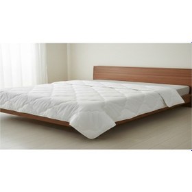 Resim Kapitone Dolgulu Çift Kişilik Yorgan 195x215 Cm Beyaz 