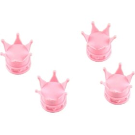 Resim Xiyu Shop 4 Adet Pembe Bir Stil Et Taç Şekli Araba Lastiği Hava Valfi Gövde Kapakları Oto Tekerlek Gövdesi Hava Valfi Toz Kapakları Oto Kamyon Motosiklet Bisiklet Toz Geçirmez Kapaklar (Yurt Dışından) 