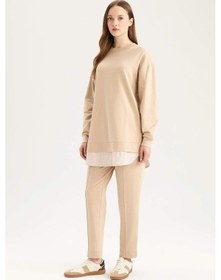 Resim DeFacto Harem Basic Düz Sweatshirt Kumaşı Pantolon D9363AX25SPBG352 
