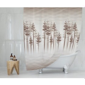 Resim Zethome Tropik Banyo Duş Perdesi 3390 Tek Kanat 1X120X200 Çok Renkli 