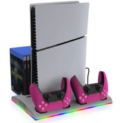 Resim Ps5 Slim Fanlı Rgb Stand Şarj Dock Playstation 5 Slim Tp5-3570 