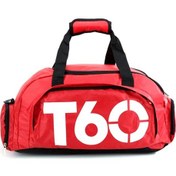 Resim 1 Islak Ve Kuru Ayırma Spor Sırt Çantası Yüzme Taekwondo Su Geçirmez Seyahat Çantası Kırmızı 