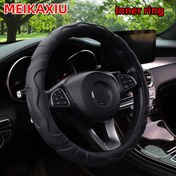 Resim Premium Sahte Kuzu Derisi Direksiyon Kılıfı - 3D Dokulu, 36.83-38.1cm Tekerlekler İçin Uygun, Geliştirilmiş Tutuş & Konfor Araba Aksesuarı 