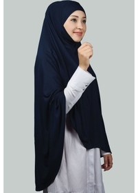 Resim Altobeh Hazır Türban Peçeli Pratik Eşarp Tesettür Nikaplı Hijab - Namaz Örtüsü Sufle (5XL) - Lacivert 