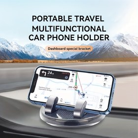 Resim Dönen Araba Gösterge Paneli Mount, ABS Malzeme, Su Geçirmez, Evrensel Çok Fonksiyonlu Telefon Tutucu, İz bırakmayan Viskoz ile, Navigasyon ve Park Yer Plakası Desteği için 