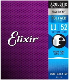 Resim Elixir 011-052 Polyweb Coating Bronz Akustik Gitar Teli 