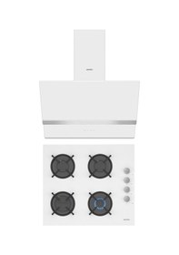 Resim Simfer Beyaz 2'li Cam Ankastre Set (3507 Ocak + 8739 Davlumbaz) 