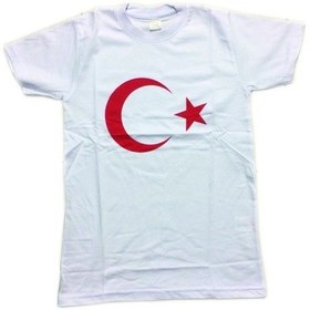 Resim Salar Ticaret Salarticaret Çocuk Beyaz Bayrak Tişört Unisex Pamuklu Ürün Beyaz 