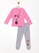 Resim Minnie Mouse Lisanslı Çocuk Pijama Takım 18486 Pembe|3 Yaş 