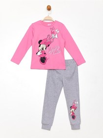 Resim Minnie Mouse Lisanslı Çocuk Pijama Takım 18486 Pembe|3 Yaş 