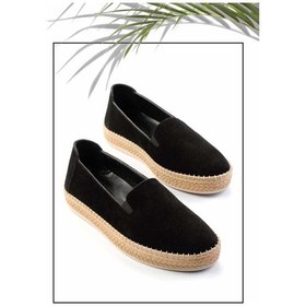 Resim Siyah Leather Kadın Espadril K01281020002 Siyah 