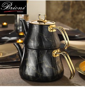 Resim Brioni Marble Siyah Mermer Çaydanlık 2.7 L Siyah 