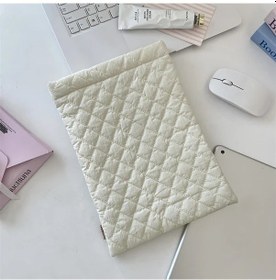 Resim Sunshine022 Bej Renkli Elmas Desenli Hafif Nylon Dizüstü Bilgisayar Table Kılıfı Çok Bölmeli Diğer 