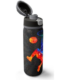 Resim Coral High Gri Basketbol Desenli Pipetli Ve Direkt İçim Çelik Termos 800 Ml 38532 Gri - Siyah 