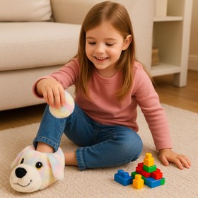 Resim Shoebuo Peluş Panduf Hayvan Figürlü Çocuk Ev Botu Yumuşak Taban 