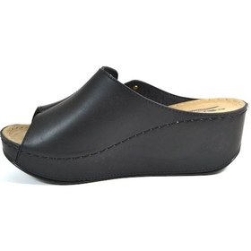 Resim Solariz Z6145 Dolgu Topuk Siyah Ortopedik Anatomik Kadın Terlik Siyah 